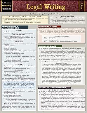 Legal Writing Chart - main view